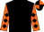 Black, Orange Diamonds, Black Diamond Panel on Orange Sleeves, Black Cap