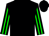 Black, White Celtic Knot with 4 Leaf Clover, Green Stripes on Sleeves, Black Cap