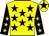 Yellow, Black Stars, Yellow Stars on Black Sleeves, Black Star on Yellow Cap