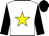 BODY WHITE, YELLOW STAR, SLEEVES BLACK, CAP BLACK