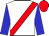 BODY WHITE, RED SASH, SLEEVES BLUE, CAP RED, WHITE PEAK