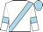 BODY WHITE, LIGHT BLUE SASH, SLEEVES WHITE, LIGHT BLUE ARMLET, CAP LIGHT BLUE