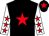 BODY BLACK, RED STAR, SLEEVES WHITE, BLACK STARS, CAP WHITE, RED STAR