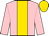 BODY LIGHT PINK, YELLOW HOOP, SLEEVES LIGHT PINK, CAP YELLOW