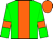BODY LIME GREEN, CORAL STRIPE, SLEEVES LIME GREEN, CORAL ARMLET, CAP CORAL