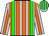 BODY GREEN, CORAL 2 STRIPE, LIGHT GREY 2 STRIPE, SLEEVES GREEN, CORAL HALVED (VERTICALLY), LIGHT GREY HALVED (VERTICALLY), CAP GREEN, CORAL STRIPES, LIGHT GREY STRIPES