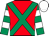BODY DARK RED, DARK CYAN CROSSBELTS, SLEEVES DARK CYAN, FLORAL WHITE CHEVRONS, CAP FLORAL WHITE