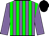 BODY DARK VIOLET, DARK GREEN STRIPES, SLEEVES DARK VIOLET, CAP BLACK