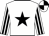 BODY WHITE, BLACK STAR, SLEEVES WHITE, BLACK STRIPES, CAP WHITE, BLACK QUARTERED