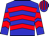 BODY CORNFLOWER BLUE, HOT PINK CHEVRON (THREE), SLEEVES CORNFLOWER BLUE, CAP CORNFLOWER BLUE, HOT PINK STRIPES