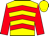 BODY YELLOW, RED CHEVRON (THREE), SLEEVES RED, CAP YELLOW