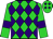 Lime, purple diamonds, purple diamond band on sleeves, lime cap