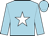 Light blue, white emblem, white cap