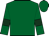 Kelly green, hunter green bars on sleeves, kelly green cap