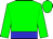 Green, blue belt, green cap