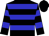 Black, Two Blue Hoops, Blue Cuffs on Sleeves, Black Cap