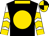 Black, gold 'HV', gold chevrons on white sleeves, gold, white and black cap
