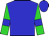 Blue, lime 'MS', blue band on lime sleeves, lime cap