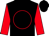 BLACK, Black "JP" on Red Ball, Red Slvs