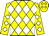 YELLOW, Black Framed White Diamonds