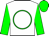 WHITE, Green Circled Fruit Emblem, Green Slvs