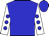BLUE, Blue "V" on White Ball, Blue Dots on White Slvs
