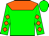 GREEN, Orange Yoke, Orange Diamonds on Slvs