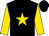 BLACK, Gold Star, Black Hoop on Gold Slvs