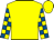 YELLOW, Royal Blue Blocks on Slvs