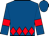 ROYAL BLUE, Red Diamond Belt, Red Bars on Slvs