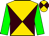 GOLD, Brown Diagonal Quarters, Green Slvs